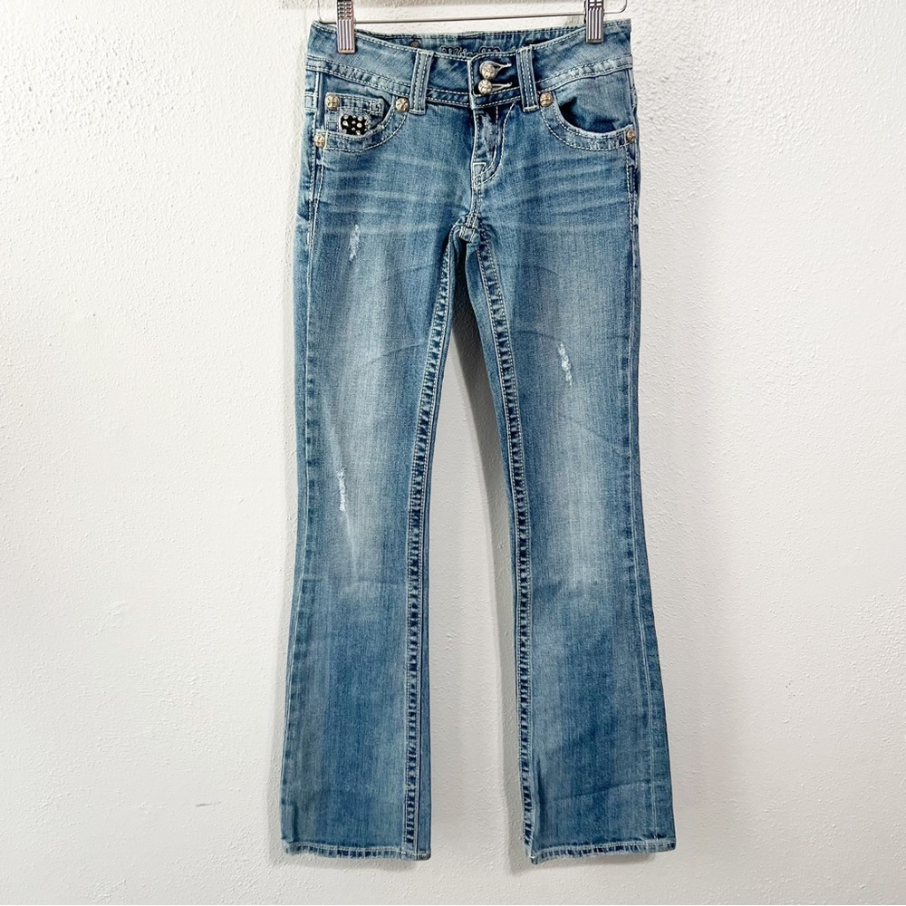 Miss Me boot but embellished jeans size 25